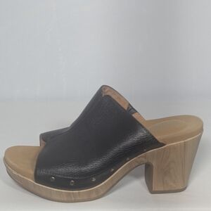 Rockport Womens Vivianne Slide Heeled Clog Sandal sz 9 black